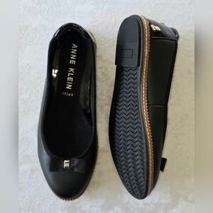 Anne Klein Black Bow Flats